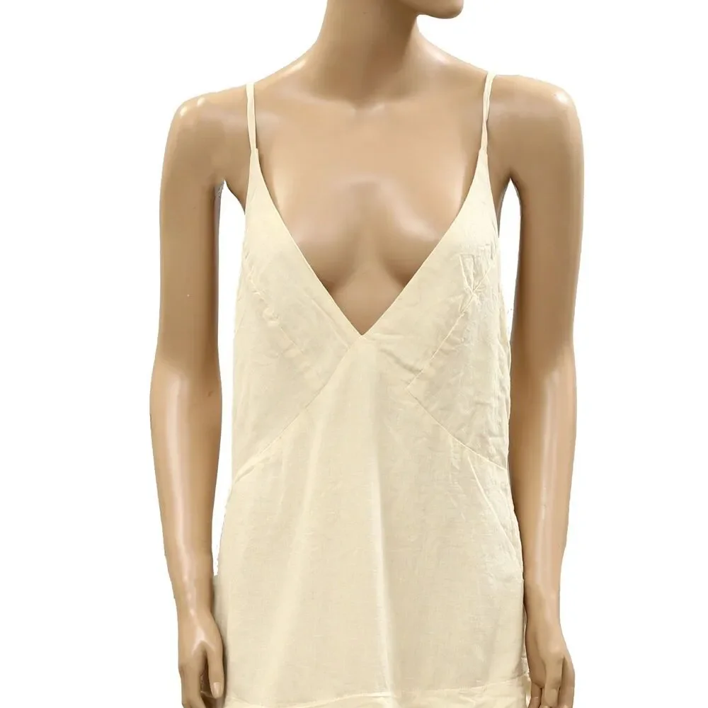 By Anthropologie Celandine Sleeveless Sheer Linen Maxi Slip Dress XSP 287022 - Picture 4 of 7